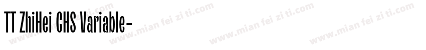 TT ZhiHei CHS Variable字体转换